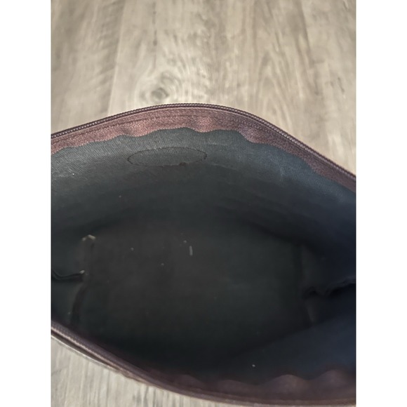 Estee Lauder Faux Leather Animal Skin Brown Cosmetic‎ Bag Makeup Case VGC - Picture 4 of 4